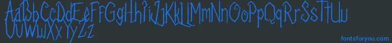 Silent Night   Demo Font – Blue Fonts on Black Background