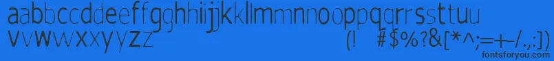 Шрифт silent witness – чёрные шрифты на синем фоне