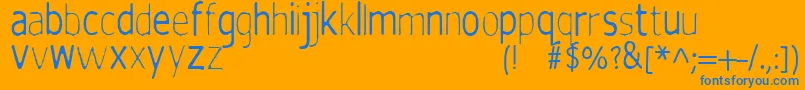 silent witness Font – Blue Fonts on Orange Background