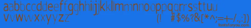 silent witness Font – Brown Fonts on Blue Background