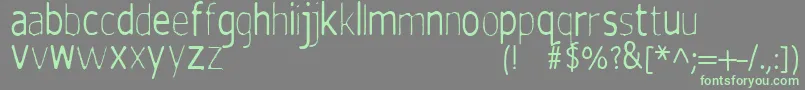 silent witness Font – Green Fonts on Gray Background