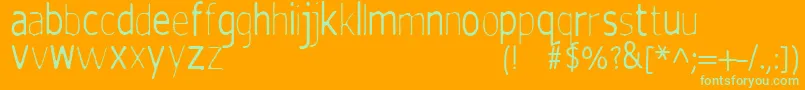 silent witness Font – Green Fonts on Orange Background