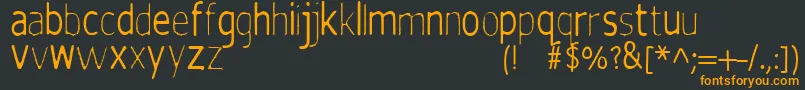 silent witness Font – Orange Fonts on Black Background