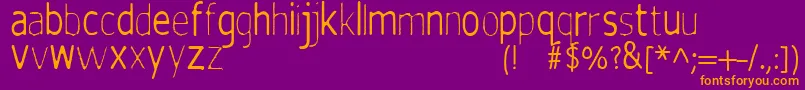 silent witness Font – Orange Fonts on Purple Background