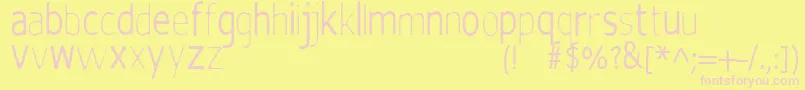 silent witness Font – Pink Fonts on Yellow Background