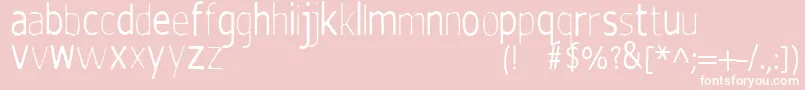 フォントsilent witness – ピンクの背景に白い文字