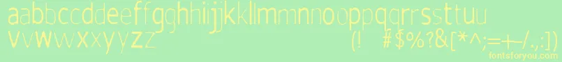 silent witness Font – Yellow Fonts on Green Background