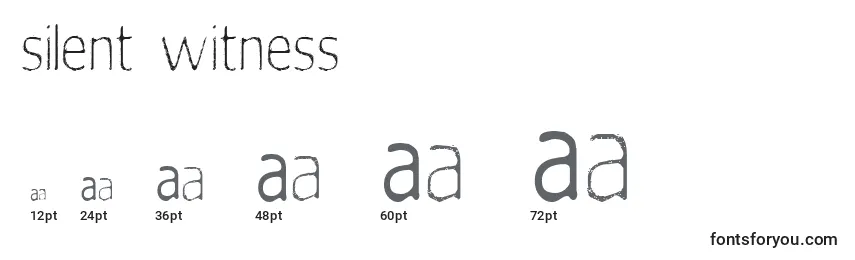 Silent witness Font Sizes