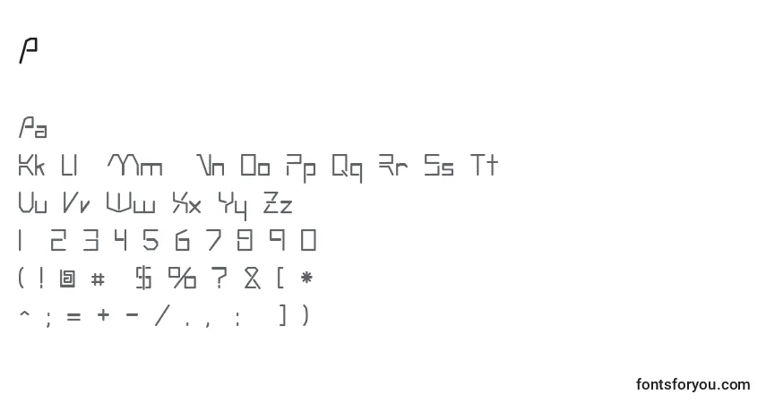 Шрифт Andromeda – алфавит, цифры, специальные символы