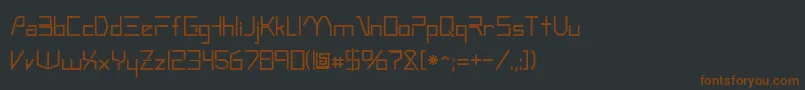 Шрифт Andromeda – коричневые шрифты на чёрном фоне