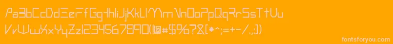 Andromeda Font – Pink Fonts on Orange Background