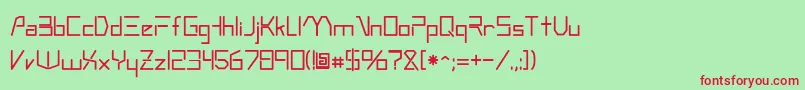 Шрифт Andromeda – красные шрифты на зелёном фоне