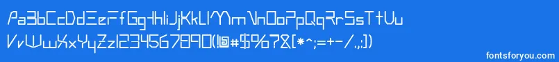 Andromeda Font – White Fonts on Blue Background