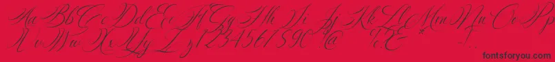 Silenter Font – Black Fonts on Red Background