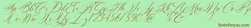 Silenter Font – Brown Fonts on Green Background