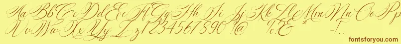 Silenter Font – Brown Fonts on Yellow Background