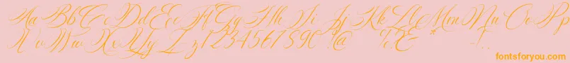Silenter Font – Orange Fonts on Pink Background