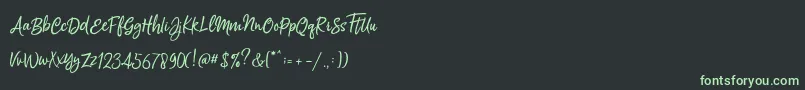 Silentmind Demo Font – Green Fonts on Black Background