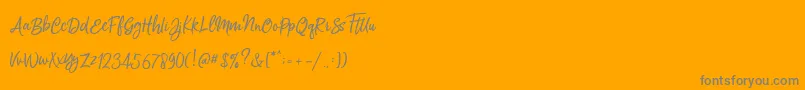 Silentmind Demo-Schriftart – Graue Schriften auf orangefarbenem Hintergrund