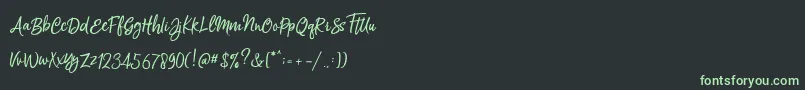 Silentmind Demo Font – Green Fonts on Black Background