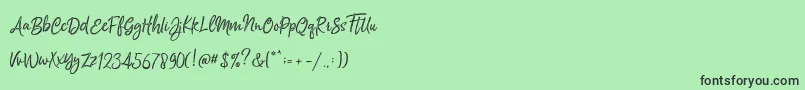 Silentmind Rough Demo Font – Black Fonts on Green Background