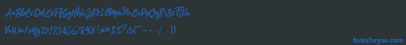 Silentmind Rough Demo Font – Blue Fonts on Black Background