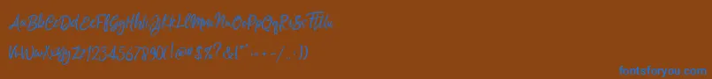 Silentmind Rough Demo Font – Blue Fonts on Brown Background