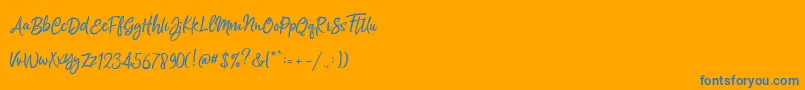 Silentmind Rough Demo Font – Blue Fonts on Orange Background