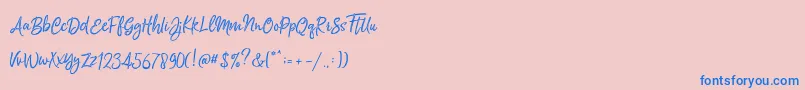 Silentmind Rough Demo Font – Blue Fonts on Pink Background