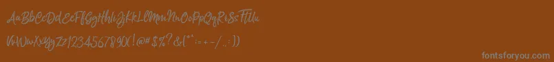 Silentmind Rough Demo Font – Gray Fonts on Brown Background