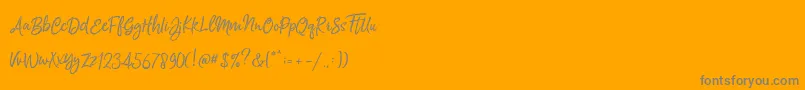 Silentmind Rough Demo Font – Gray Fonts on Orange Background