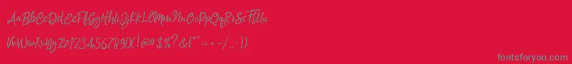 Silentmind Rough Demo Font – Gray Fonts on Red Background