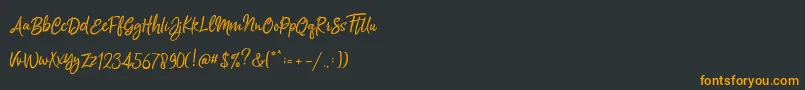 Silentmind Rough Demo Font – Orange Fonts on Black Background