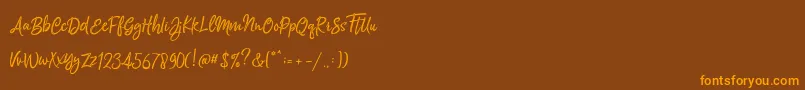 Silentmind Rough Demo Font – Orange Fonts on Brown Background