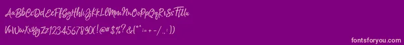 Silentmind Rough Demo Font – Pink Fonts on Purple Background
