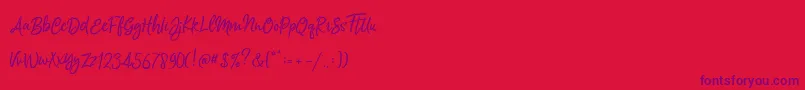 Silentmind Rough Demo Font – Purple Fonts on Red Background