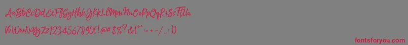 Silentmind Rough Demo Font – Red Fonts on Gray Background