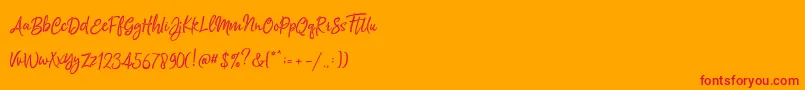 Silentmind Rough Demo Font – Red Fonts on Orange Background