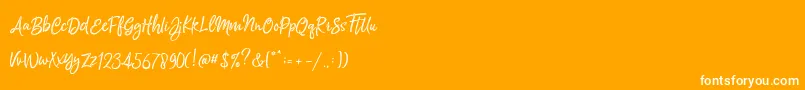 Silentmind Rough Demo Font – White Fonts on Orange Background