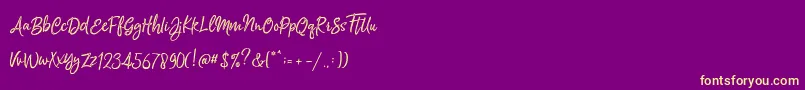 Silentmind Rough Demo Font – Yellow Fonts on Purple Background