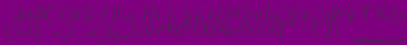 Silhouette Personal Use1-Schriftart – Schwarze Schriften auf violettem Hintergrund