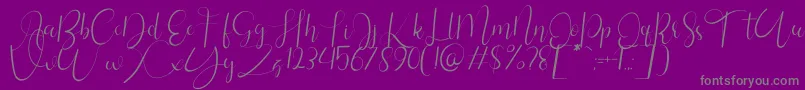 Шрифт Silhouette Personal Use1 – серые шрифты на фиолетовом фоне
