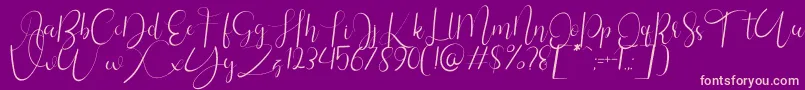 Silhouette Personal Use1 Font – Pink Fonts on Purple Background