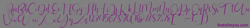 Silhouette Personal Use1 Font – Purple Fonts on Gray Background