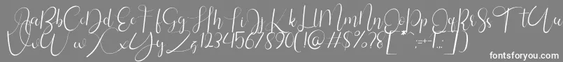 Silhouette Personal Use1 Font – White Fonts on Gray Background