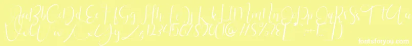 Silhouette Personal Use1 Font – White Fonts on Yellow Background
