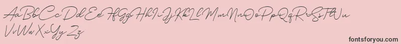 Silhouette Font – Black Fonts on Pink Background