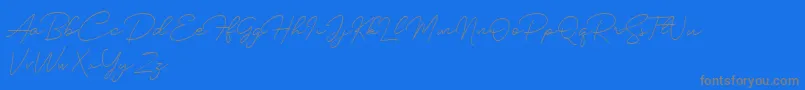 Silhouette Font – Gray Fonts on Blue Background