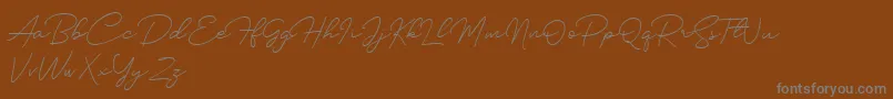 Silhouette Font – Gray Fonts on Brown Background