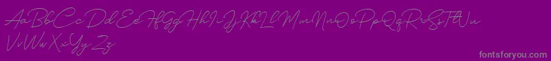 Silhouette Font – Gray Fonts on Purple Background